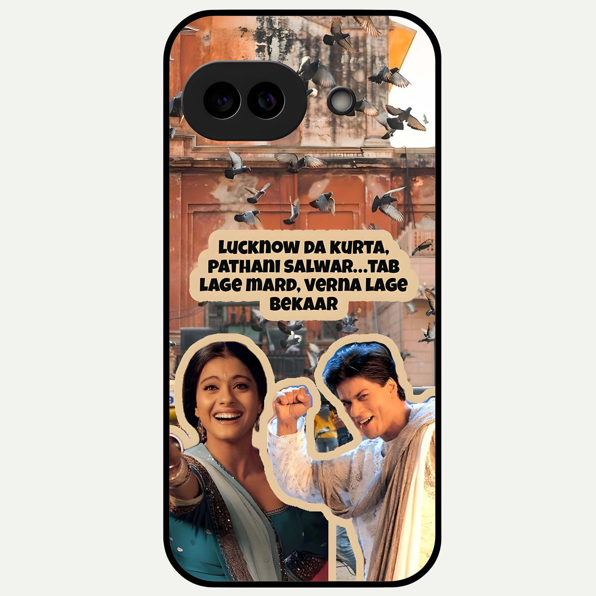  Desi Retro Vibes Glass Case For Google Pixel 9A back cover – full design glossy printed glass finish