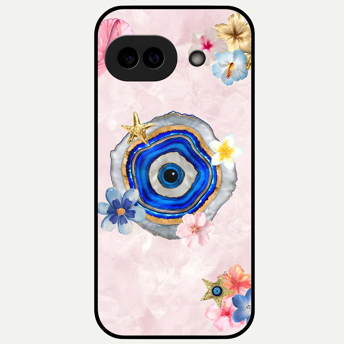  Divine Aura Bloom Glass Case For Google Pixel 9A back cover – full design glossy printed glass finish