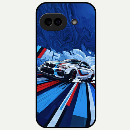  Drift Power Rush Glass Case For Google Pixel 9A back cover – full design glossy printed glass finish