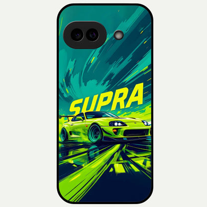  Electric Supra Thunder Glass Case For Google Pixel 9A back cover – full design glossy printed glass finish