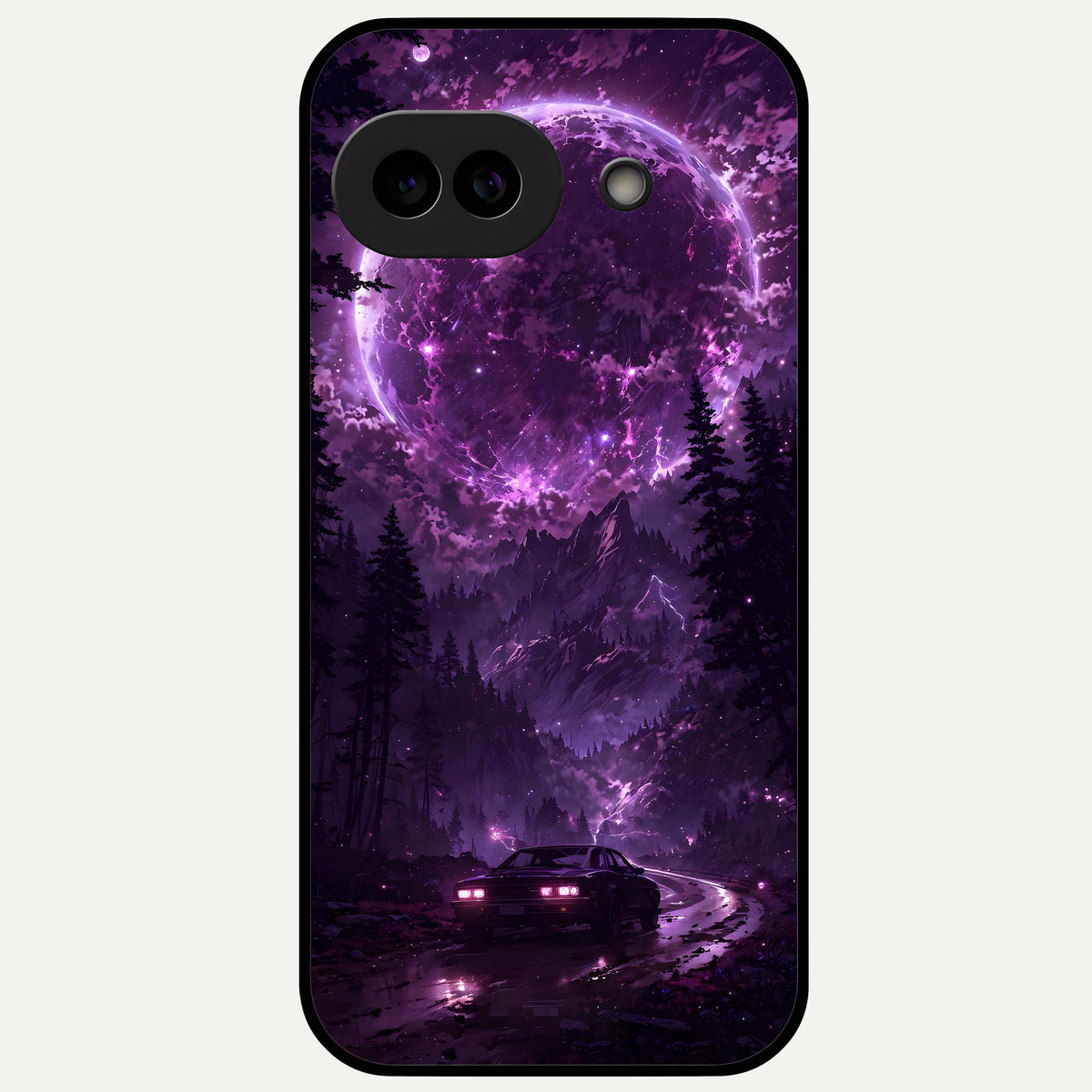  Eternal Cosmic Drive Glass Case For Google Pixel 9A back cover – full design glossy printed glass finish