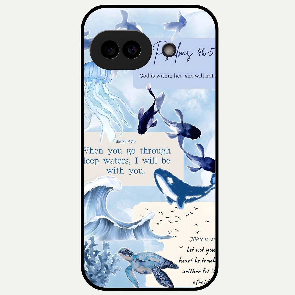  Faithful Ocean Promise Glass Case For Google Pixel 9A back cover – full design glossy printed glass finish
