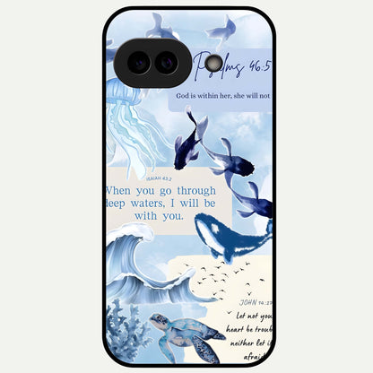  Faithful Ocean Promise Glass Case For Google Pixel 9A back cover – full design glossy printed glass finish