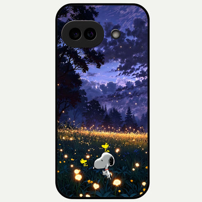  Firefly Meadow Magic Glass Case For Google Pixel 9A back cover – full design glossy printed glass finish
