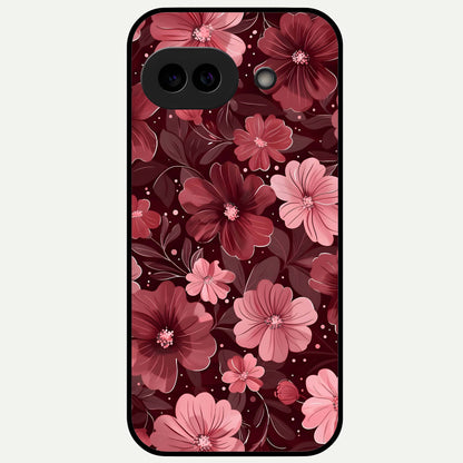  Flower Blush Bloom Glass Case For Google Pixel 9A back cover – full design glossy printed glass finish