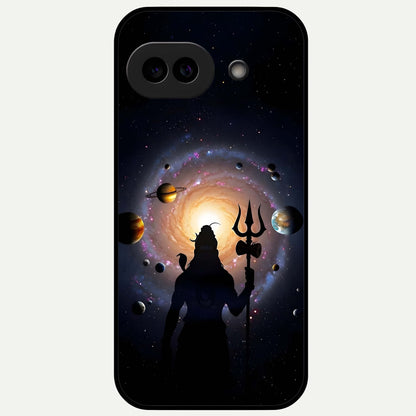  Galactic Shiva Vision Glass Case For Google Pixel 9A back cover – full design glossy printed glass finish