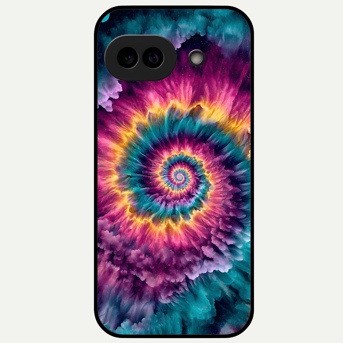  Galactic Spiral Burst Glass Case For Google Pixel 9A back cover – full design glossy printed glass finish