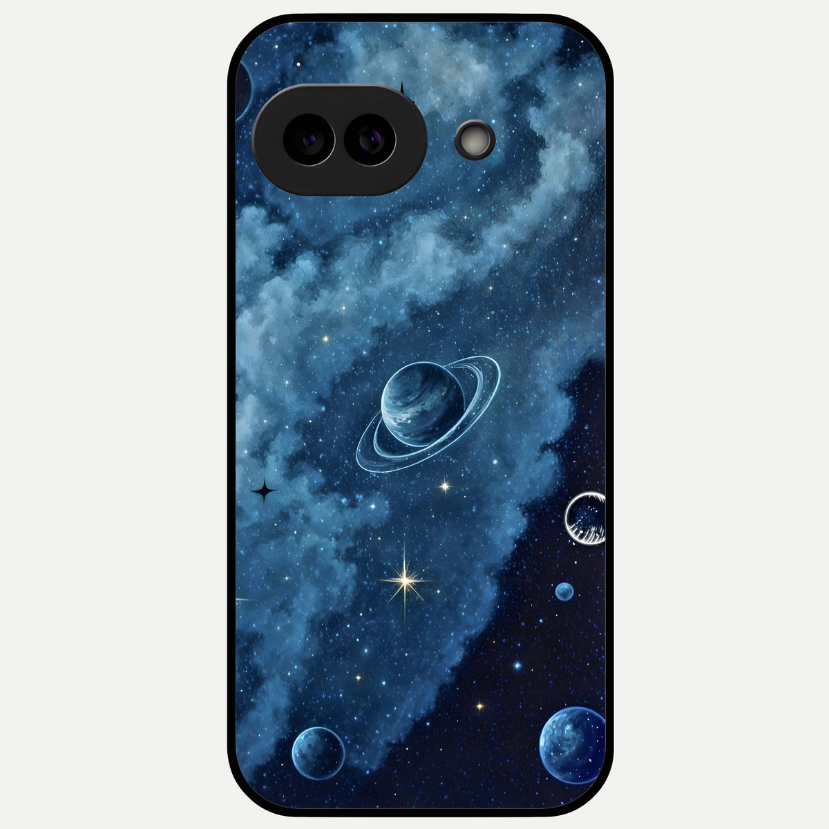  Galaxy Dream Space Glass Case For Google Pixel 9A back cover – full design glossy printed glass finish