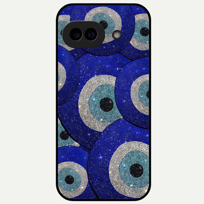  Galaxy Eye Flow Glass Case For Google Pixel 9A back cover – full design glossy printed glass finish