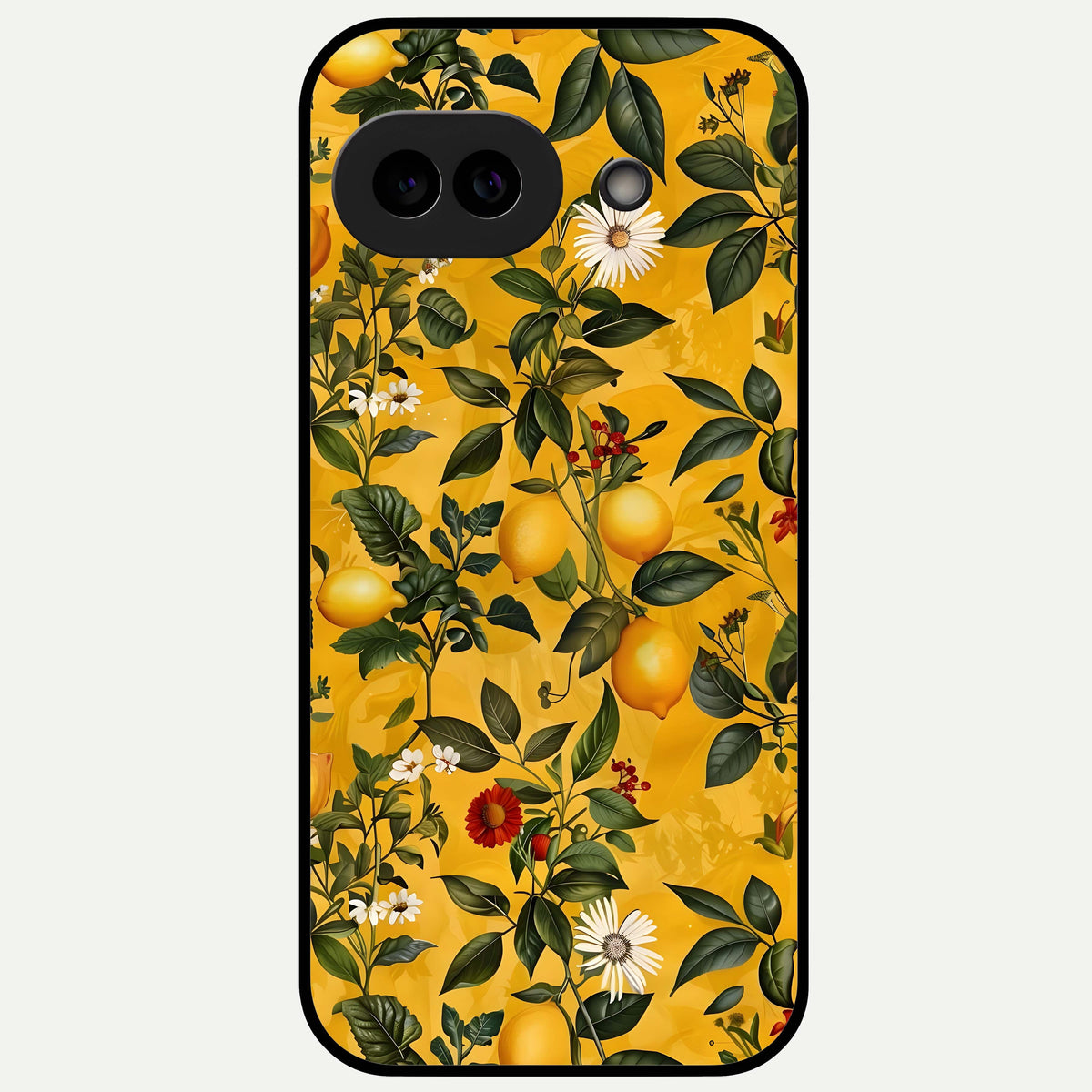  Golden Lemon Field Glass Case For Google Pixel 9A back cover – full design glossy printed glass finish
