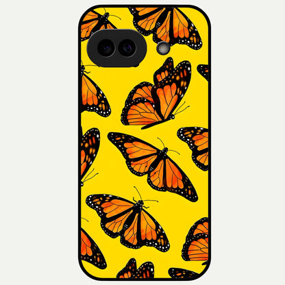  Golden Wing Flight Glass Case For Google Pixel 9A back cover – full design glossy printed glass finish