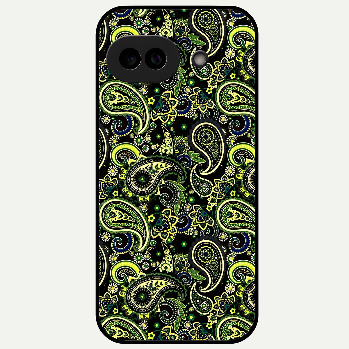  Green Lemon Glass Case For Google Pixel 9A back cover – full design glossy printed glass finish