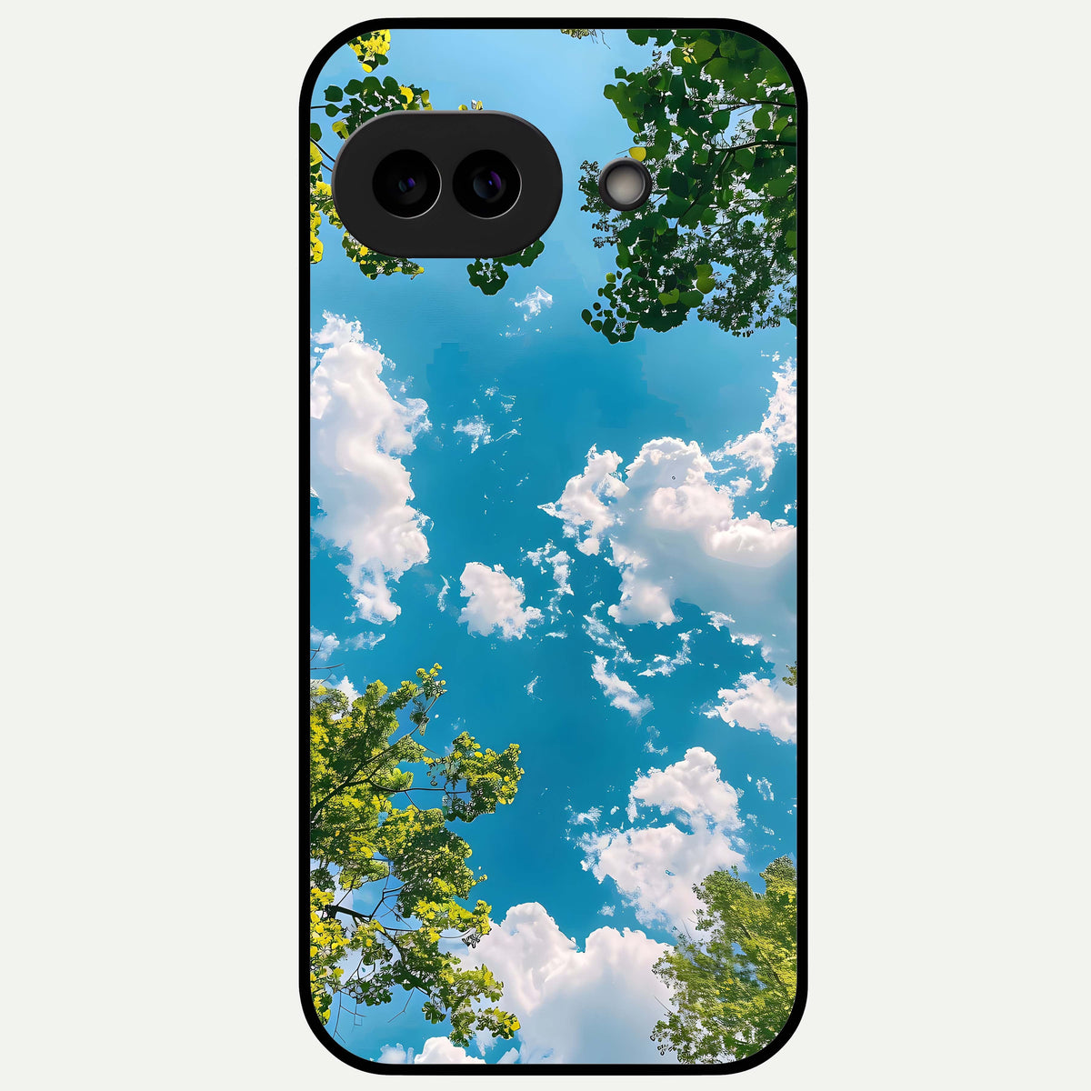  Green Moon Energy Glass Case For Google Pixel 9A back cover – full design glossy printed glass finish