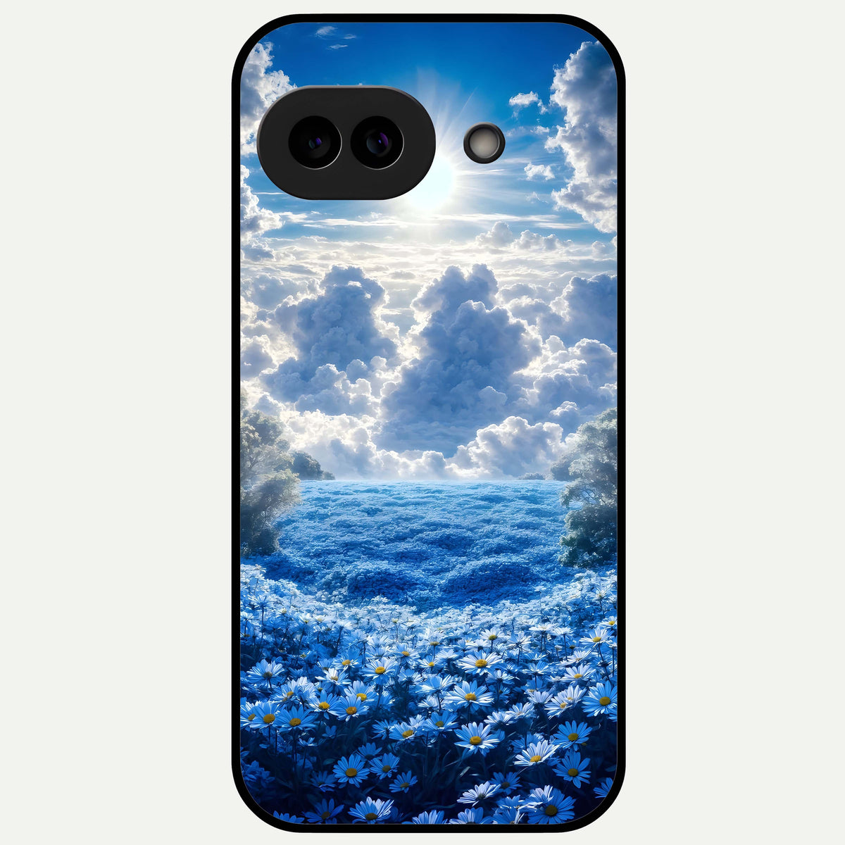  Heavenly Daisy Horizon Glass Case For Google Pixel 9A back cover – full design glossy printed glass finish