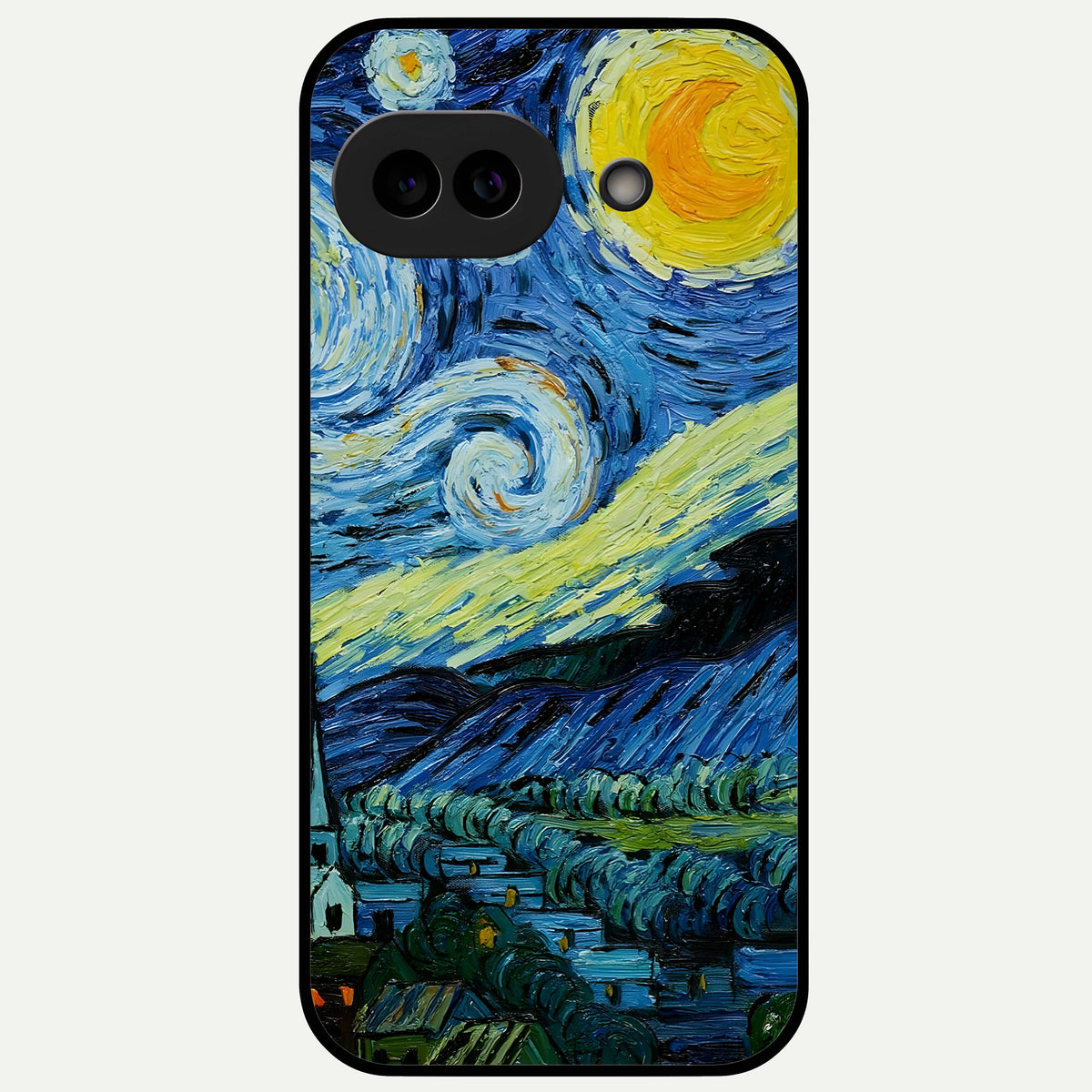 Inspired Van Gogh Art Glass Case For Google Pixel 9A back cover – full design glossy printed glass finish