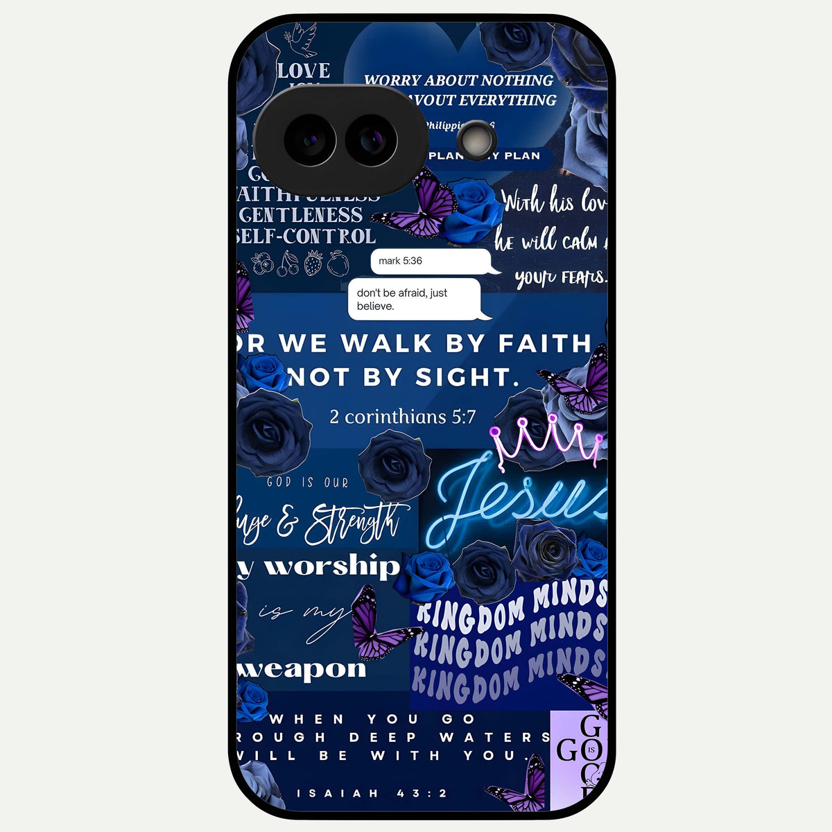  Kingdom Faith Glow Glass Case For Google Pixel 9A back cover – full design glossy printed glass finish