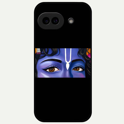  Krishna Eye Glass Case For Google Pixel 9A back cover – full design glossy printed glass finish