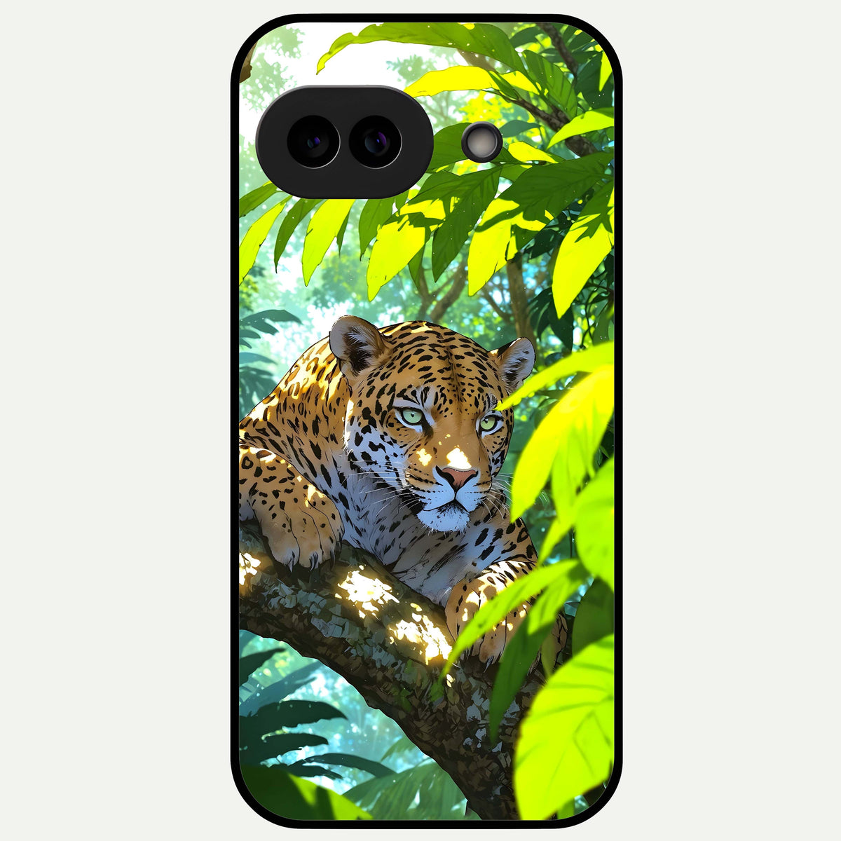  Leopard in Jungle Glass Case For Google Pixel 9A back cover – full design glossy printed glass finish