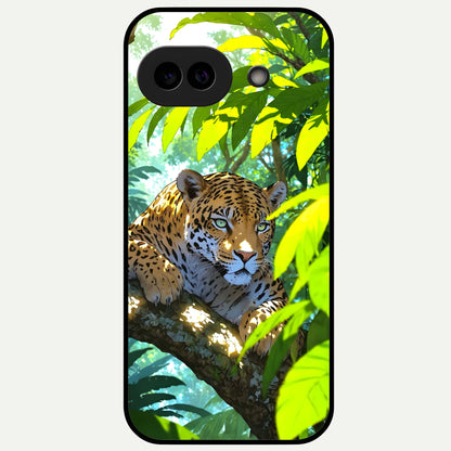  Leopard in Jungle Glass Case For Google Pixel 9A back cover – full design glossy printed glass finish