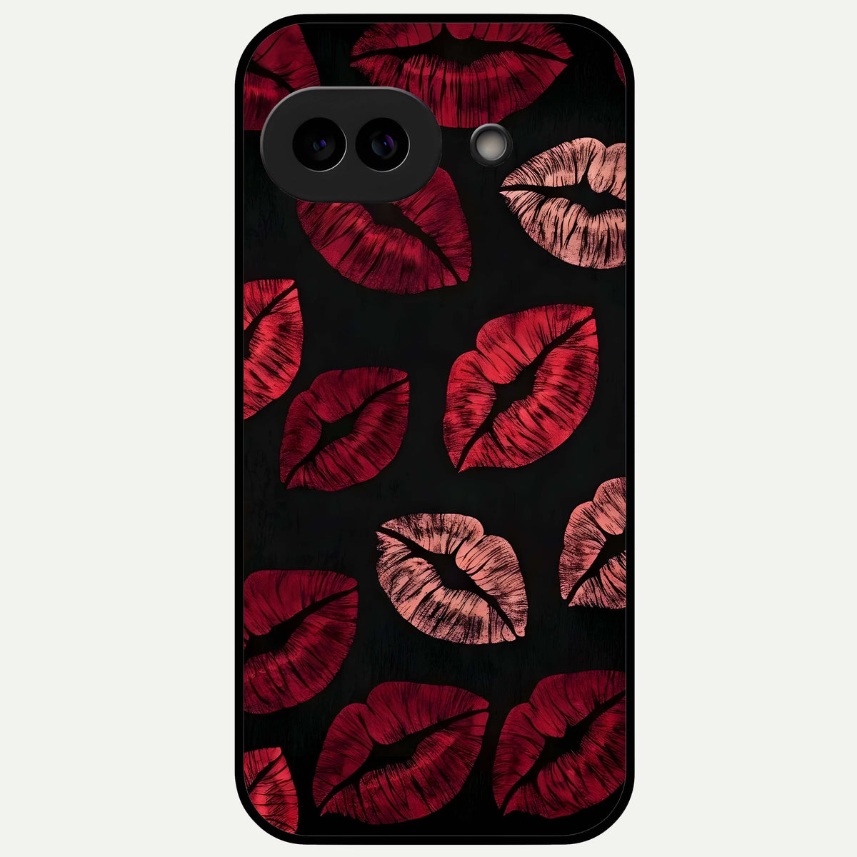  Midnight Kiss Love Glass Case For Google Pixel 9A back cover – full design glossy printed glass finish