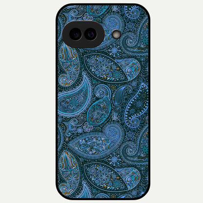  Midnight Paisley Glow Glass Case For Google Pixel 9A back cover – full design glossy printed glass finish