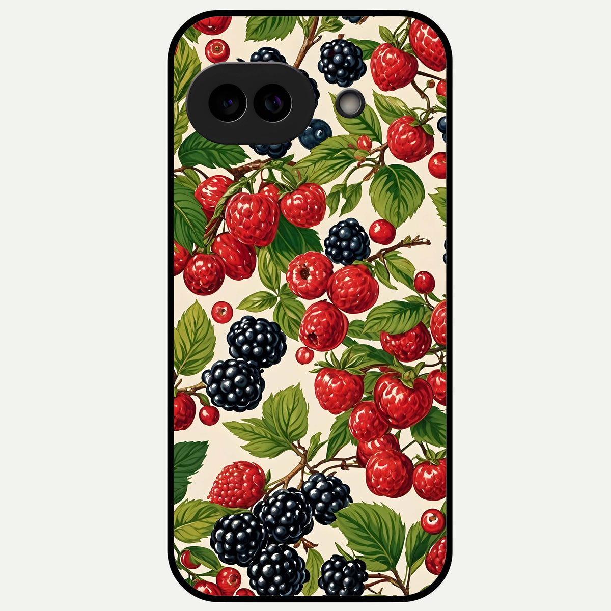  Mixed Berry Collage Glass Case For Google Pixel 9A back cover – full design glossy printed glass finish
