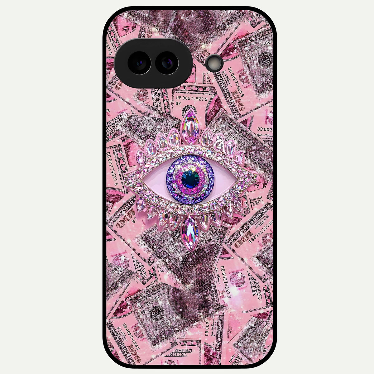  Money Eye Luxe Glass Case For Google Pixel 9A back cover – full design glossy printed glass finish