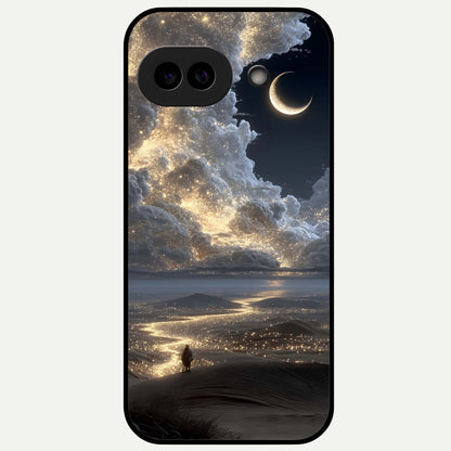  Moonlight Spark Path Glass Case For Google Pixel 9A back cover – full design glossy printed glass finish