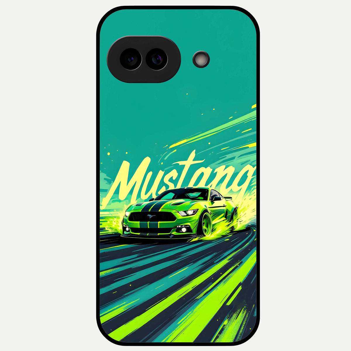  Mustang Bang Glass Case For Google Pixel 9A back cover – full design glossy printed glass finish