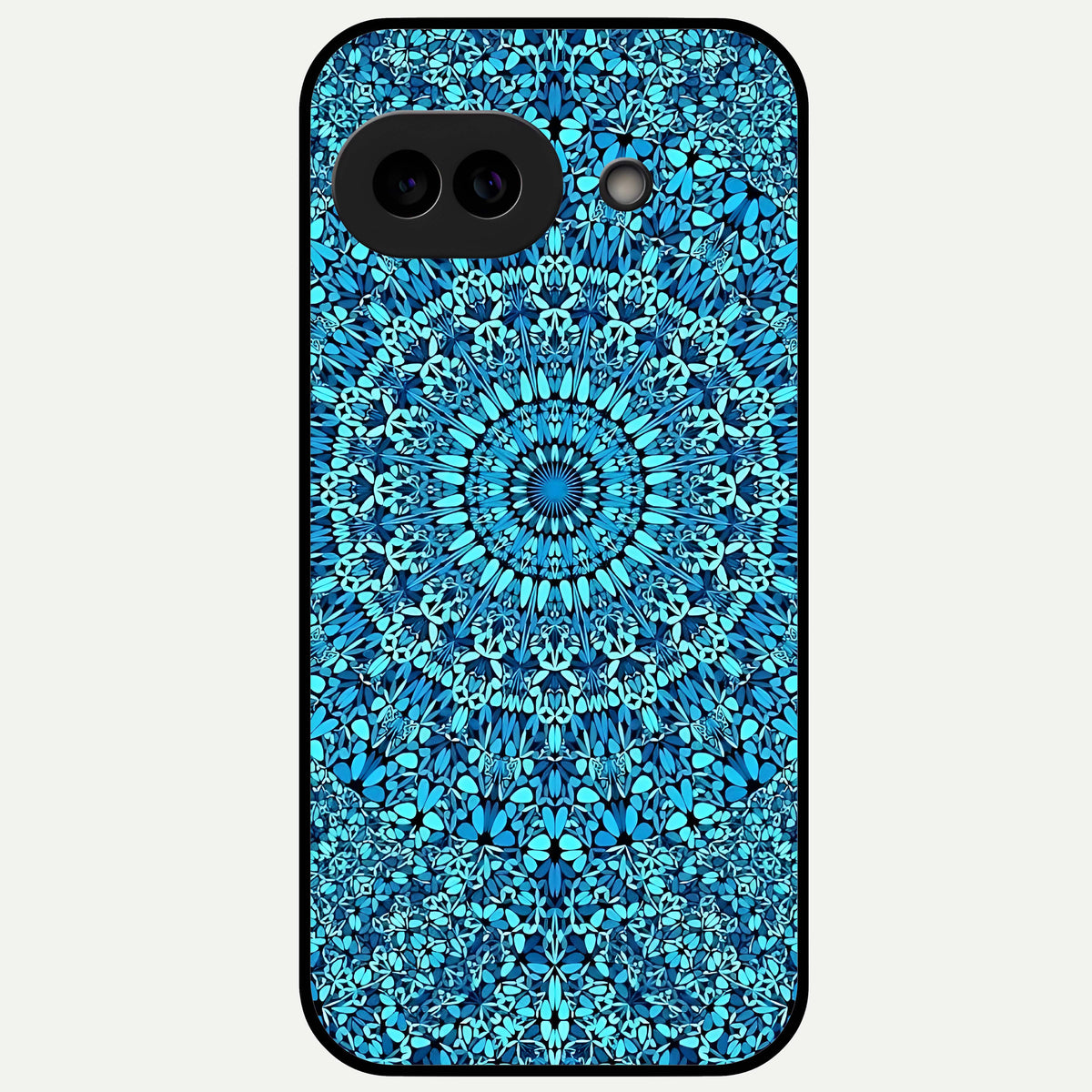  Ocean Bloom Mandala Glass Case For Google Pixel 9A back cover – full design glossy printed glass finish
