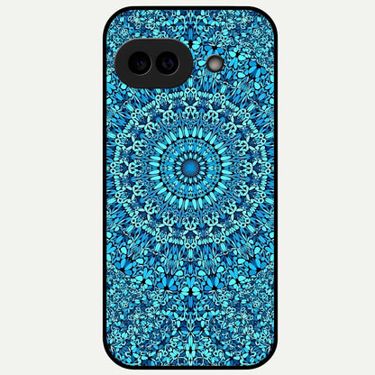  Ocean Bloom Mandala Glass Case For Google Pixel 9A back cover – full design glossy printed glass finish