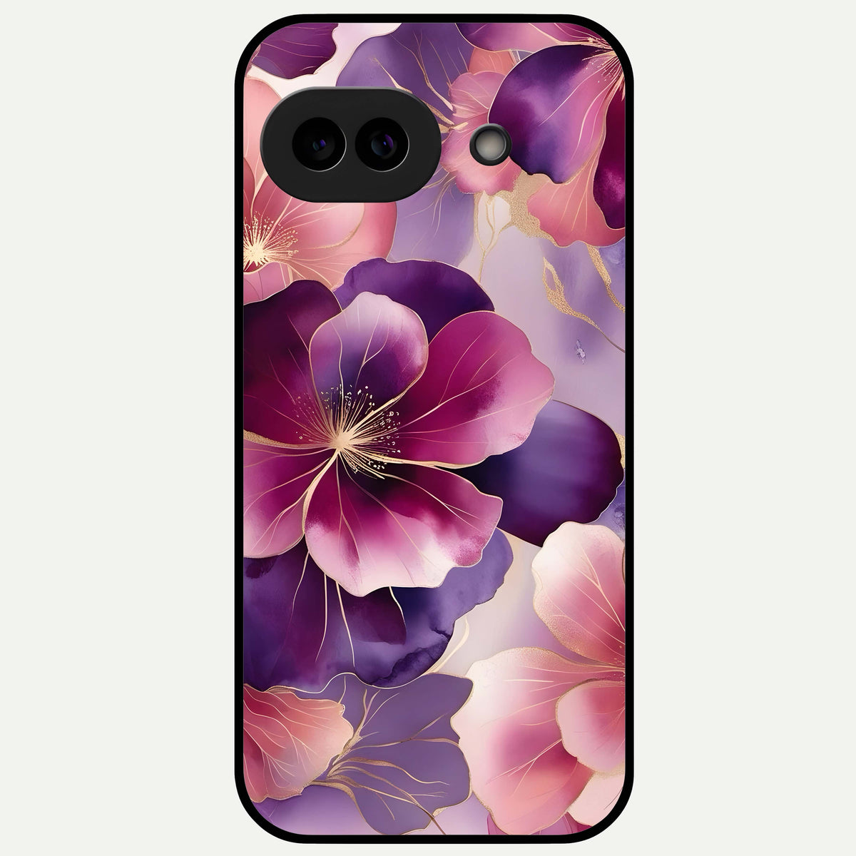  Pink Bouquet Florals Glass Case For Google Pixel 9A back cover – full design glossy printed glass finish
