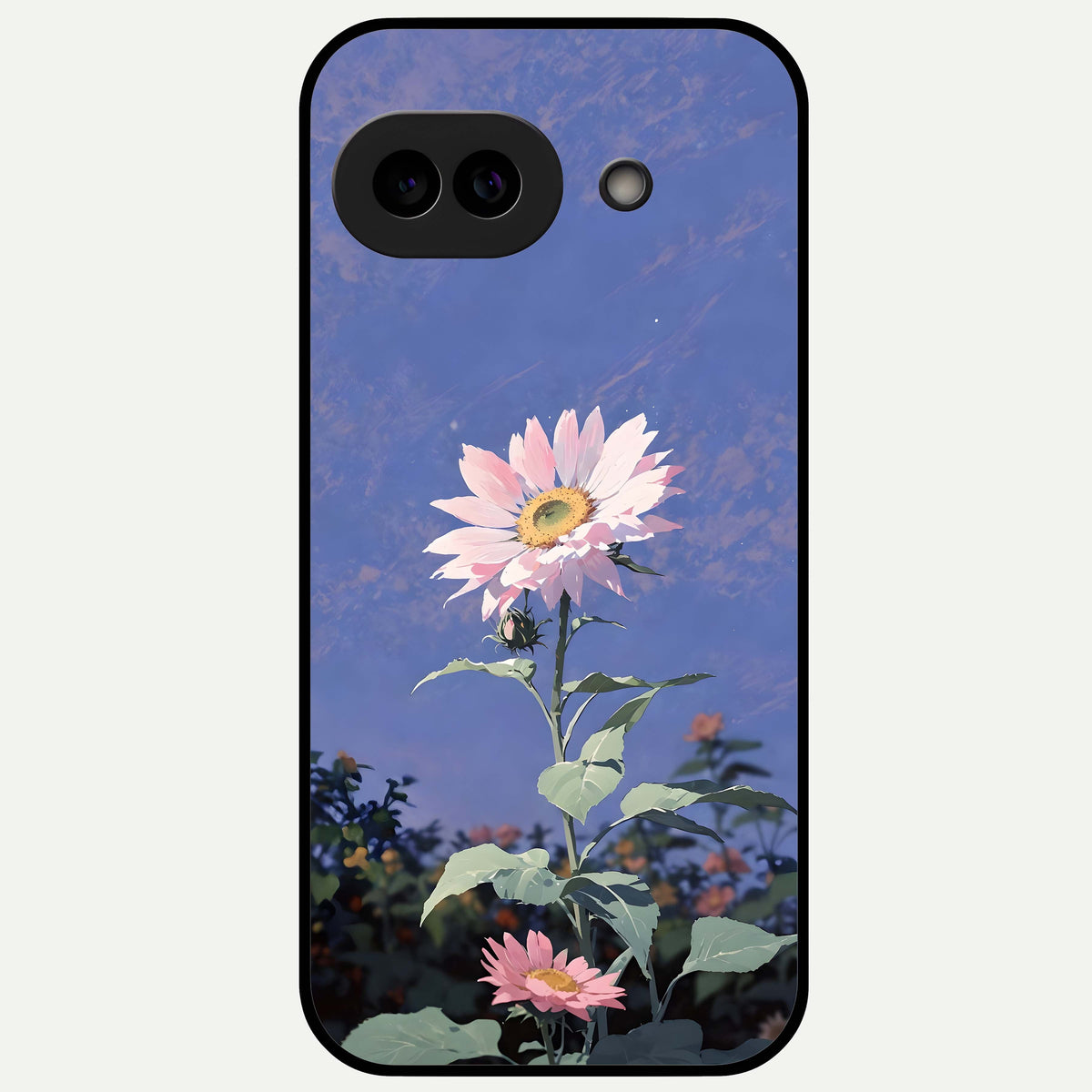 Pink Shells Outline Glass Case For Google Pixel 9A back cover – full design glossy printed glass finish