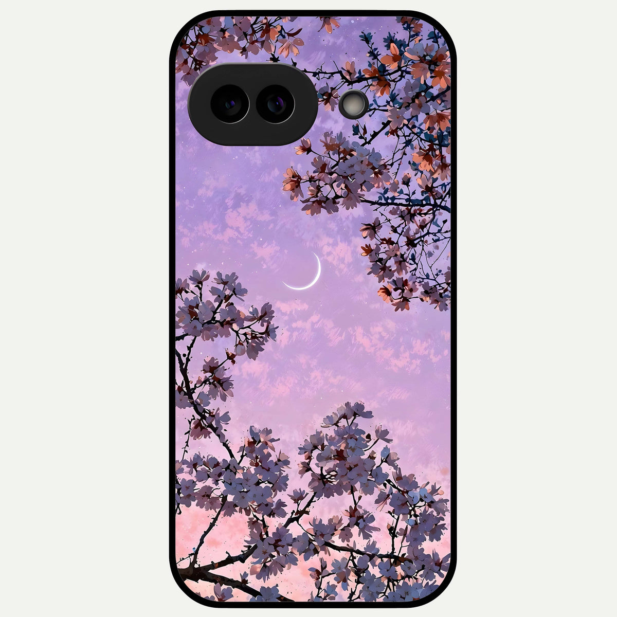  Purple Serenity Moon Glass Case For Google Pixel 9A back cover – full design glossy printed glass finish
