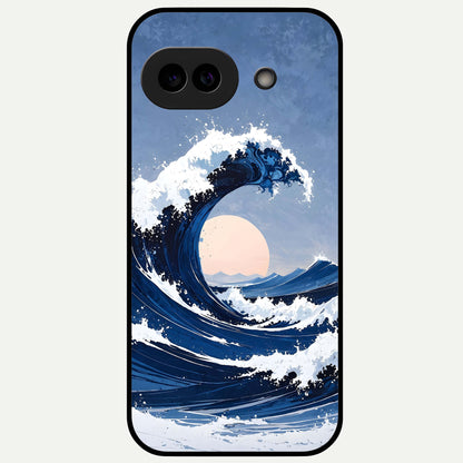  Rising Tide Power Glass Case For Google Pixel 9A back cover – full design glossy printed glass finish