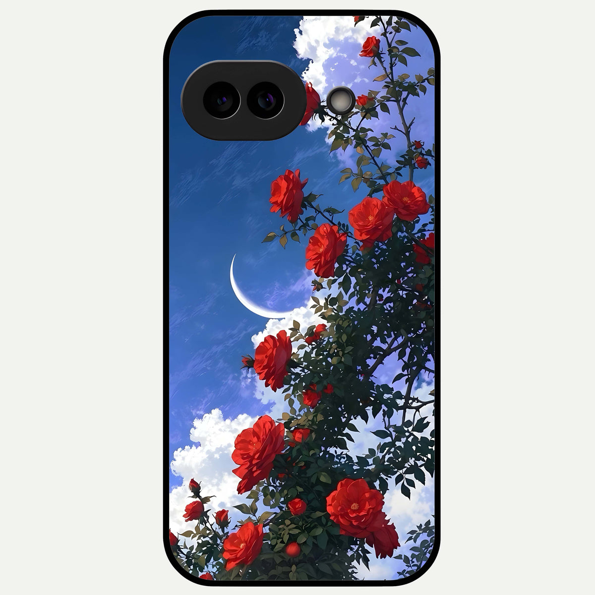  Rose Drift Flowers Glass Case For Google Pixel 9A back cover – full design glossy printed glass finish