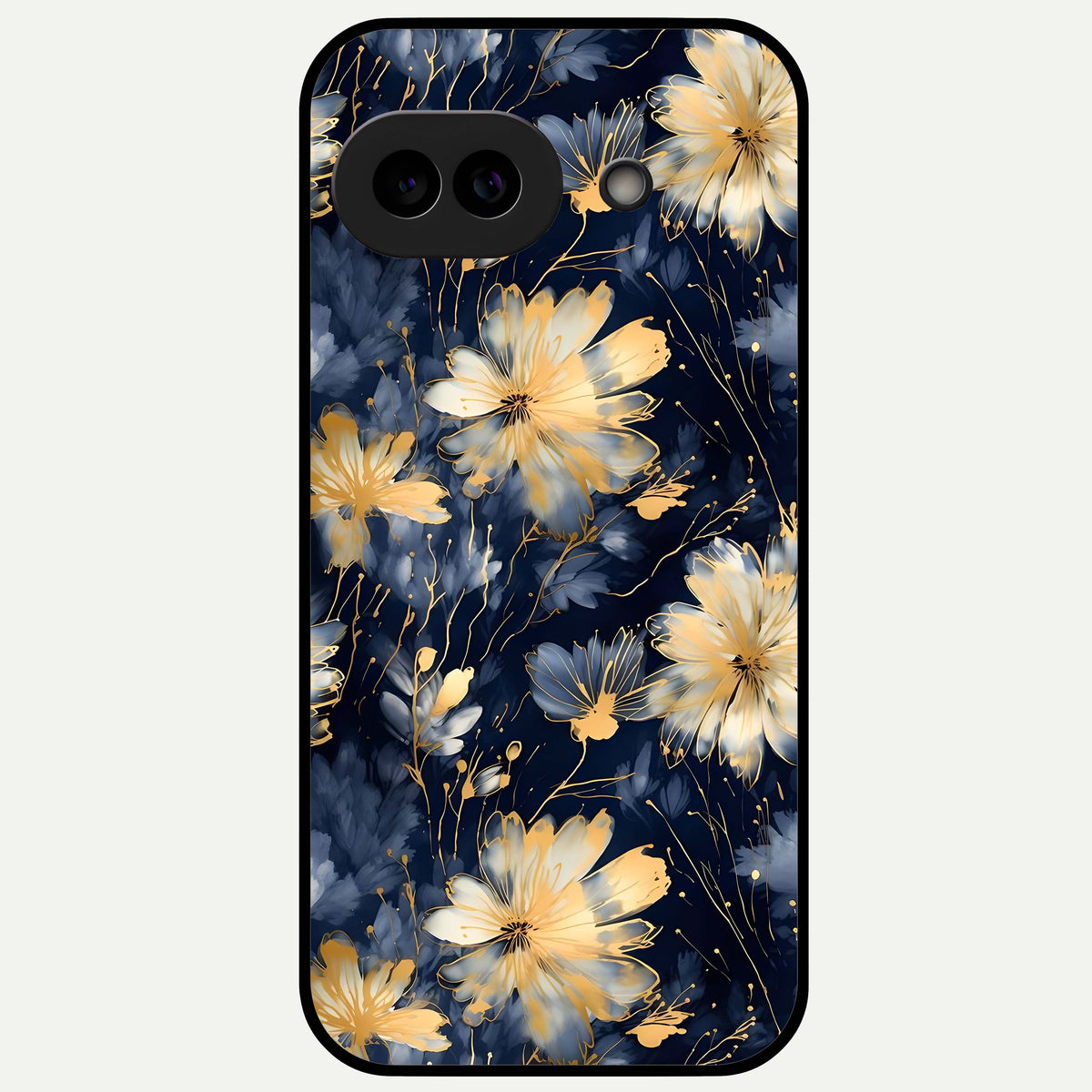 Royal Petal Dream Glass Case For Google Pixel 9A back cover – full design glossy printed glass finish