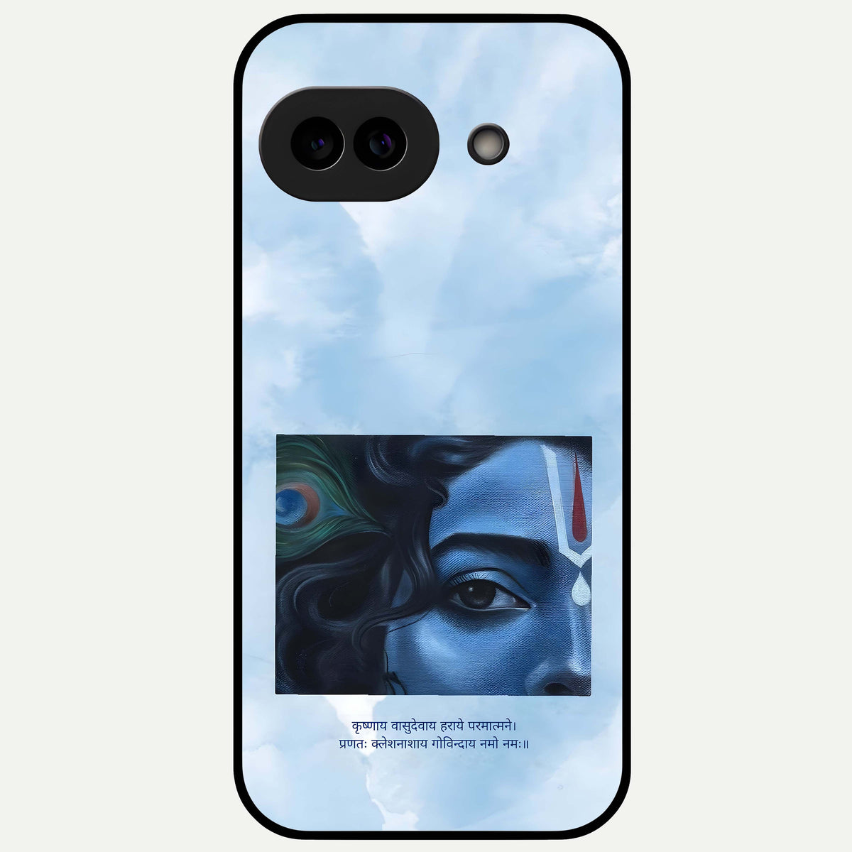  Spiritual Krishna Glass Case For Google Pixel 9A back cover – full design glossy printed glass finish
