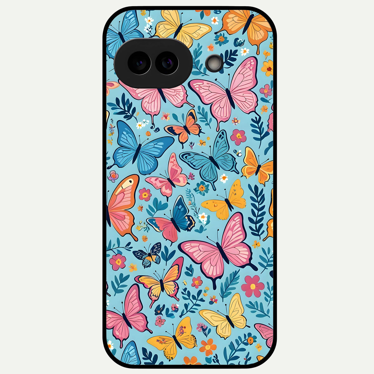  Spring Wing Garden Glass Case For Google Pixel 9A back cover – full design glossy printed glass finish