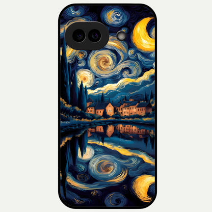  Starry Sky Serenity Glass Case For Google Pixel 9A back cover – full design glossy printed glass finish