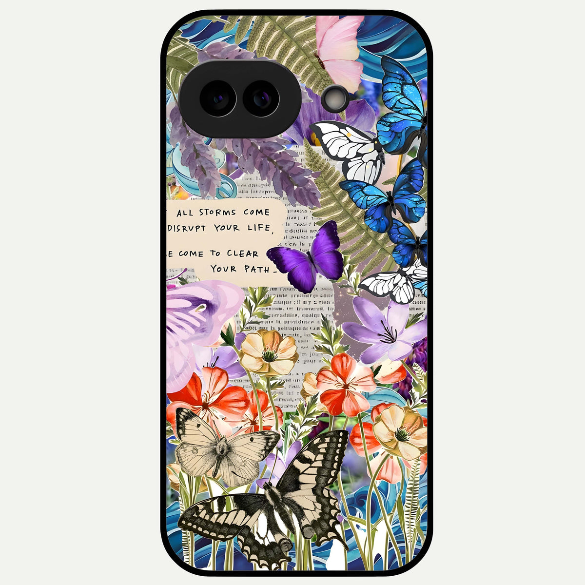  Storm Path Bloom Glass Case For Google Pixel 9A back cover – full design glossy printed glass finish