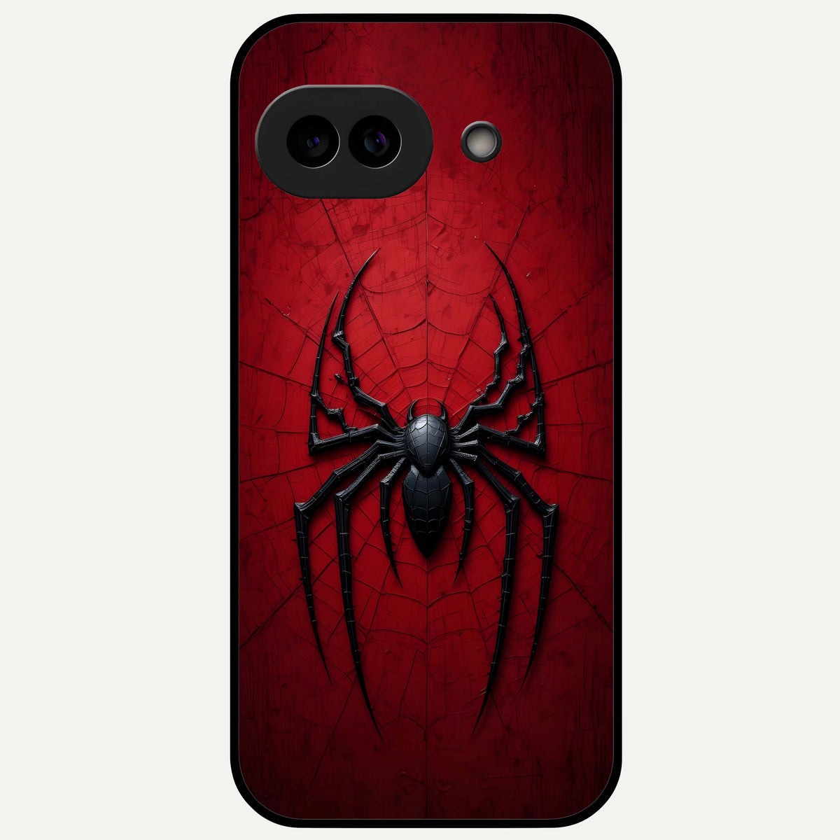  Superhero Web Emblem Glass Case For Google Pixel 9A back cover – full design glossy printed glass finish