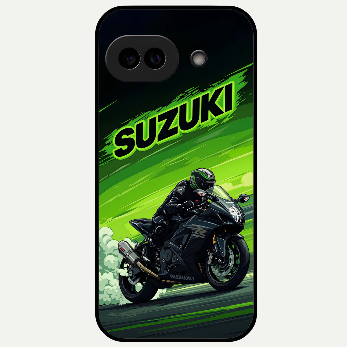  Suzuki Speed Beast Glass Case For Google Pixel 9A back cover – full design glossy printed glass finish