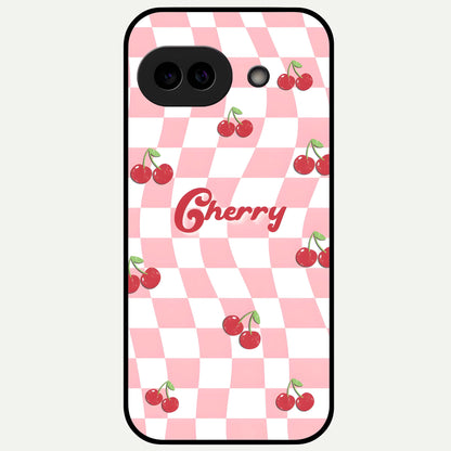  Sweet Cherry Vibes Glass Case For Google Pixel 9A back cover – full design glossy printed glass finish
