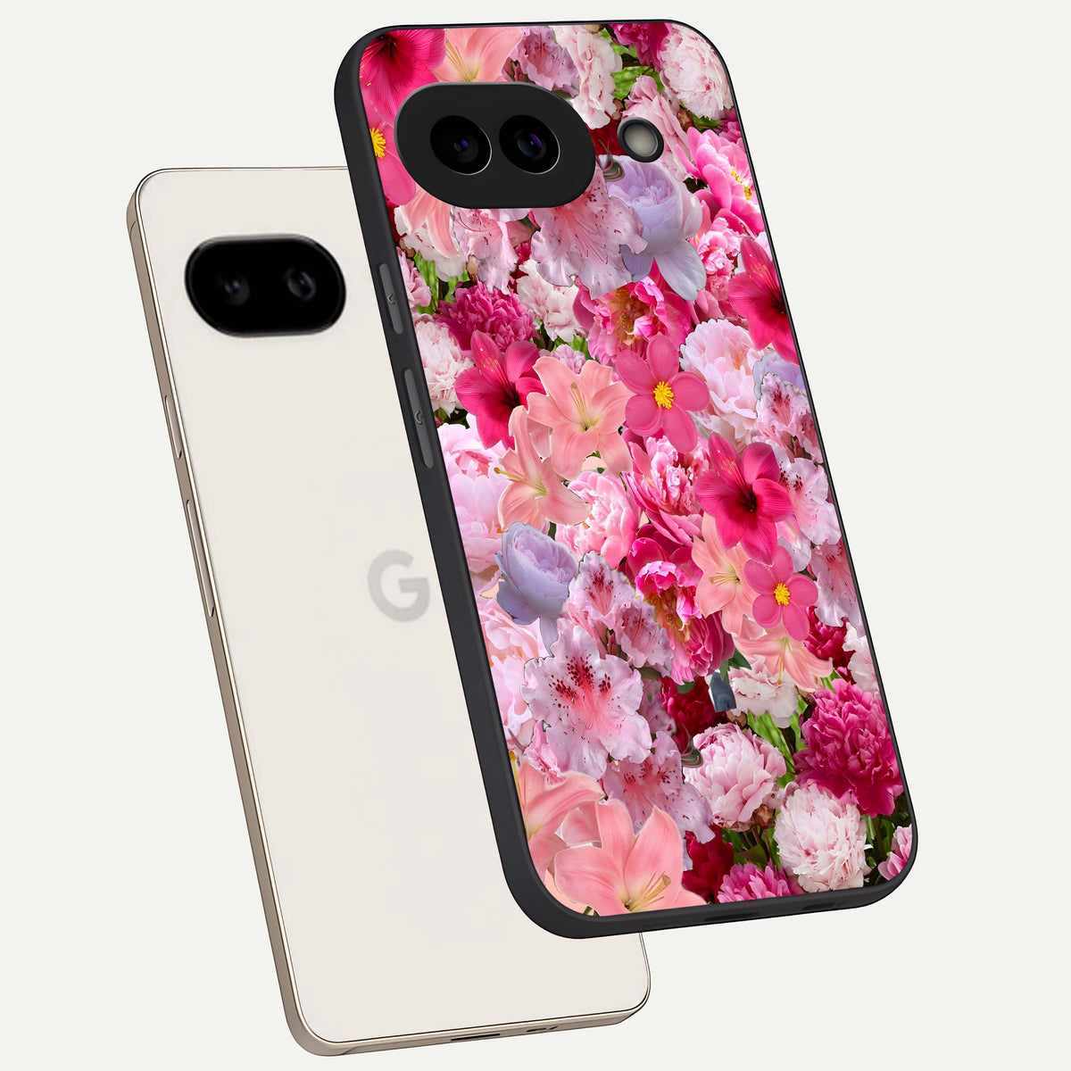  Bloom Crush Fantasy phone case For Google Pixel 9A showing premium glass back cover with detailed artwork
