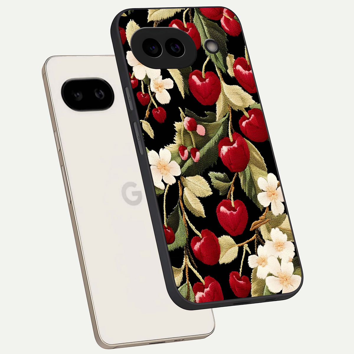  Blooming Spendor Bird phone case For Google Pixel 9A showing premium glass back cover with detailed artwork