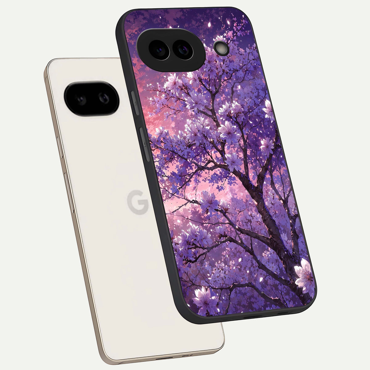  Blossom Tree phone case For Google Pixel 9A showing premium glass back cover with detailed artwork