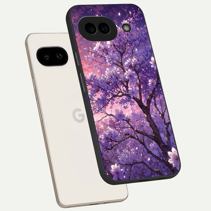  Blossom Tree phone case For Google Pixel 9A showing premium glass back cover with detailed artwork