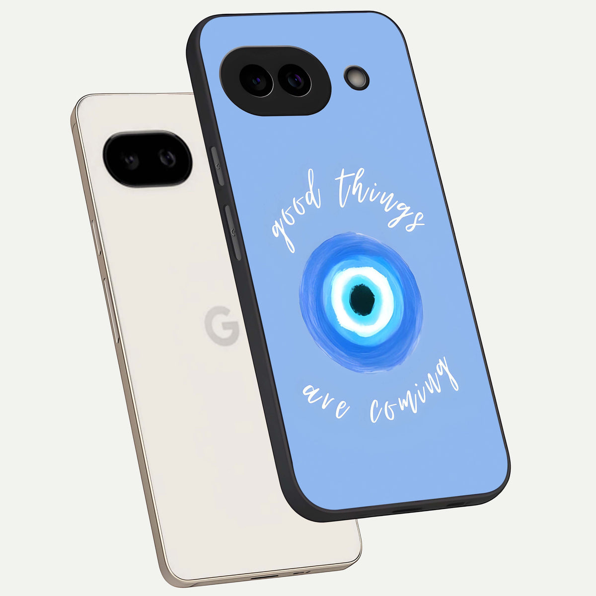  Bright Future Ahead phone case For Google Pixel 9A showing premium glass back cover with detailed artwork