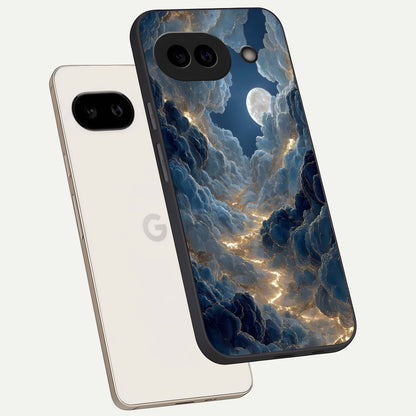 Celestial Cloud Road phone case For Google Pixel 9A showing premium glass back cover with detailed artwork